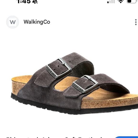 BIRKENSTOCK ARIZONA SOFT FOOTBED Suede Velvet Grey size 40 US 9.5 - Picture 2 of 13
